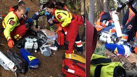 Dramatický boj o život: Motorkáři si při projížďce v lese zastavilo srdce, zachránili ho kamarádi