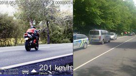 Zdrogovaný motorkář ujížděl policii rychlostí 200 km/h! Při pronásledování došlo i na střelbu.