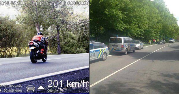 Zdrogovaný motorkář ujížděl policii rychlostí 200 km/h! Při pronásledování došlo i na střelbu