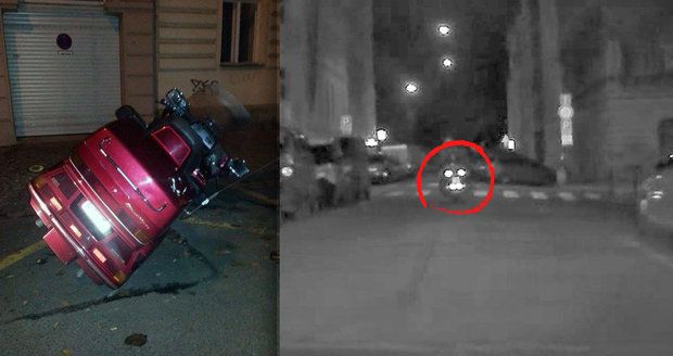 Motorkář se snažil policistům ujet, pak motorku odhodil a dal se na útěk, zřejmě proto, že měl zákaz řízení a byl zfetovaný.