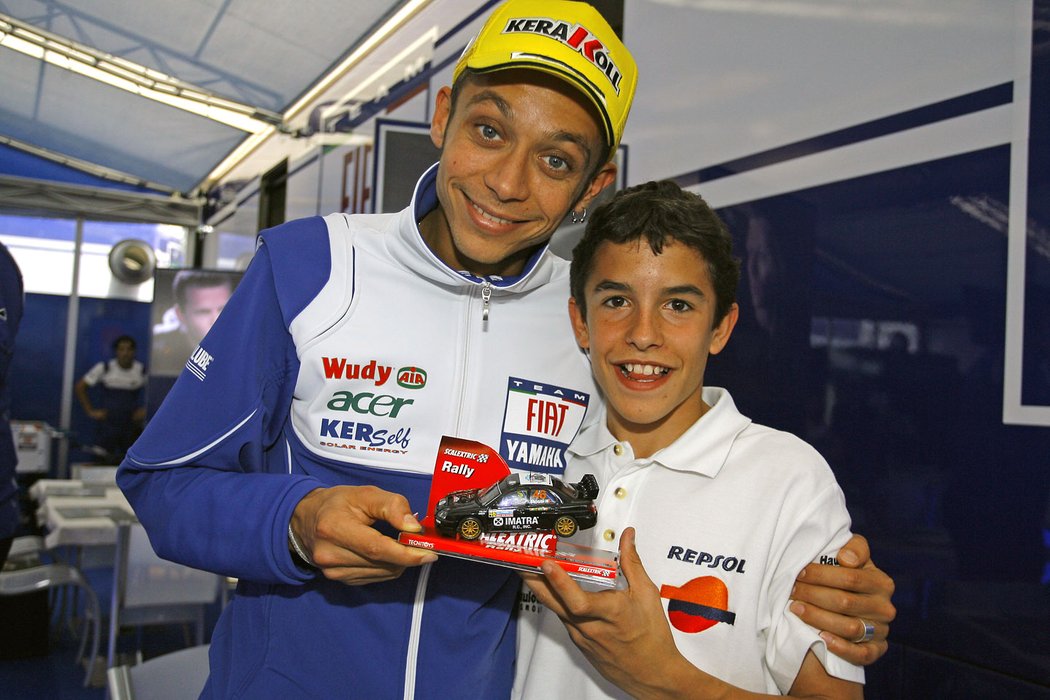 Když byl Marc malý kluk, představoval pro něj Valentino Rossi velký vzor