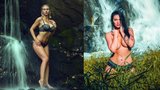 Sexy Bára Mottlová a Andrea Pomeje ve žhavém kalendáři: Bohyně pod vodopády!