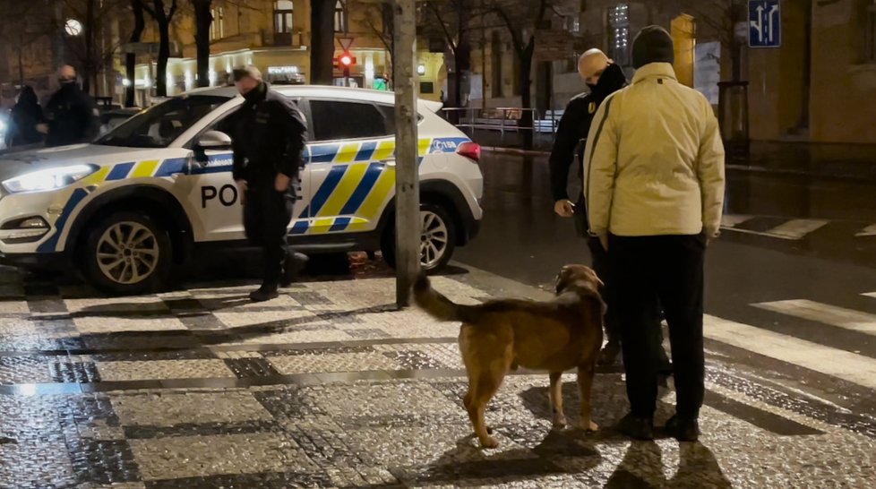 Muž se psem byl legitimován policií