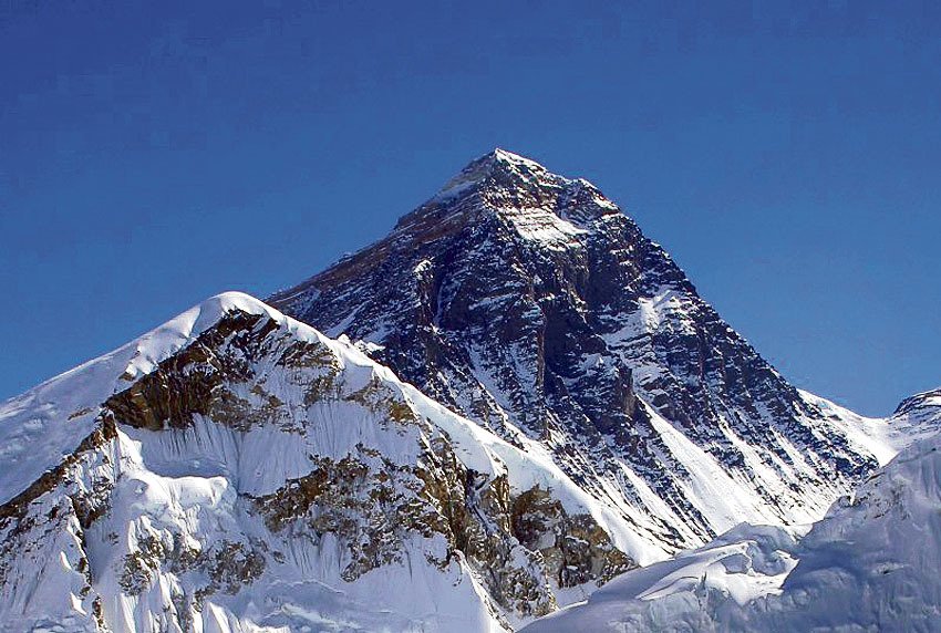 Nejvyšší hora světa Mount Everest.