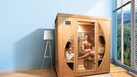 Infrasauna Rowen nabízí uvolnění, péči o zdraví a zábavu opravdu celé rodině. Je elegantní a útulná. Důkladné prohřátí až 4 osob zajišťuje sestava 11 karbonových topidel. Ve výbavě má rádio/mp3 přehrávač, barevné osvětlení interiéru a ionizátoru vzduchu. Více na www.mountfield.cz