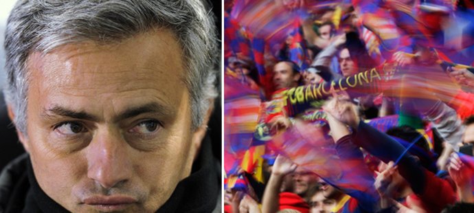 Fanoušci Barcelony zpívali a prosili Josého Mourinha, aby v Realu zůstal...