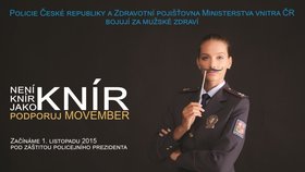 Do kampaně Movember se letos zapojí i policisté ČR. V dobré věci je podporují i policistky.