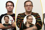 Kameramani Blesk.cz Honza Jedlička (vlevo) a Petr Soukup (vpravo) a reportér David Turek (uprostřed) se pustili do akce Movember