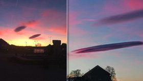 UFO mraky z elektrárny na severočeské obloze