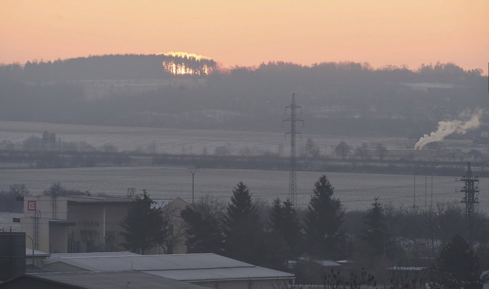 východ slunce nad Olomoucí