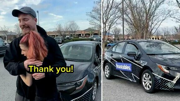 Mladá žena se neubránila slzám, místo spropitného dostala nové auto