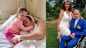 Pepa (42) ve spánku krvácel do mozku, lékaři nevěřili, že přežije: Svou Lenku si teď vzal na vozíčku!