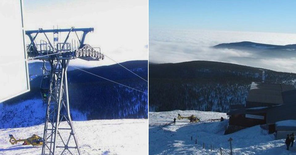 Mozková mrtvice na vrcholu Sněžky: Seniorce zachránil život vrtulník