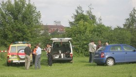 Policie na místě nálezu mrtvoly