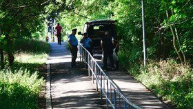 Mrtvý asi padesátiletý muž byl nalezen dnes ráno poblíž Plzeňské ulice v parku.