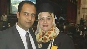 Ahmed el-Ashry a jeho manželka Reham Mosad