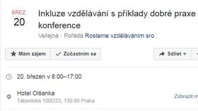 O tom, že by u nich měla proběhnout velká vzdělávací konference, neví podle mluvčího PedF UK ani v Hotelu Olšanka.