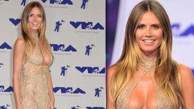 Cenám MTV kralovaly průsvitné látky, Heidi Klum vytasila dokonalá prsa!