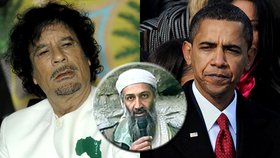 Muammar Kaddáfí, Usáma bin Ládin, Barack Obama