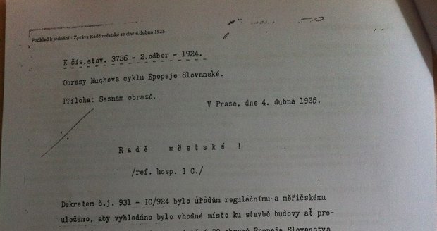 Blesk.cz získal dopis radě, který psal Alfons Mucha v roce 1925.