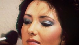 Monika na finále Miss Československo v roce 1989