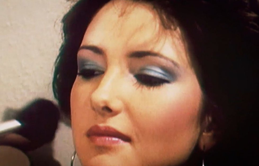Monika na finále Miss Československo v roce 1989