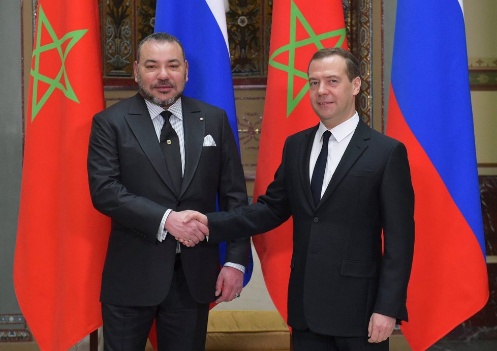 O den později, tedy 16. března, měl marocký král Muhammad VI. schůzku také s premiérem Dmitrijem Medveděvem.