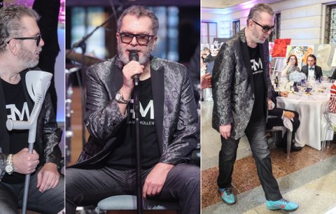Richard Müller (61) tajně v Praze: Chodí o berli a zpívá vsedě!