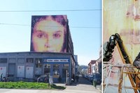 Místo zeleně ekologické umění. Mural na holešovické budově Tesly dokáže čistit vzduch