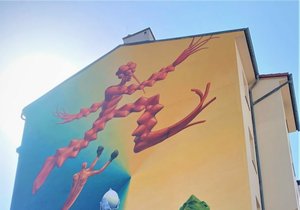 V Holešovicích vznikl nový mural, připomíná ruskou agresi na Ukrajině