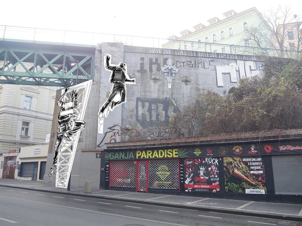 Nový mural na Žižkově připomene legendárního Péráka