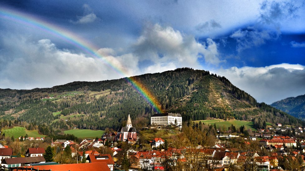 Duha nad zámkem Murau