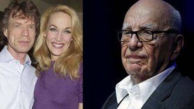 Miliardář Rupert Murdoch se dal dohromady s Jerry Hall, bývalou partnerkou muzikanta Micka Jaggera.