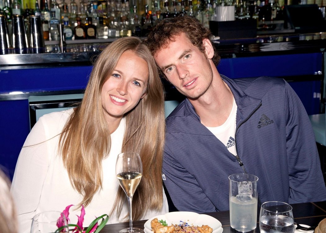 Tenista Andy Murray s manželkou Kim Searsovou