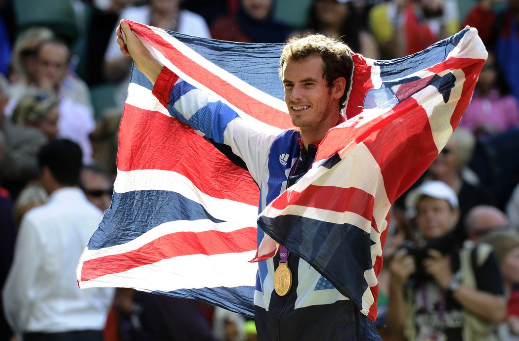 Andy Murray po vítězném finále na olympiádě v Londýně