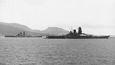 Musashi a Yamato v laguně Truk na počátku roku 1943