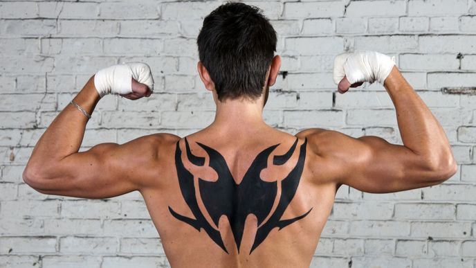 Male's back Male's back