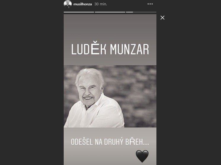 Honza Musil sdílel vzpomínku na sociálních sítích. 