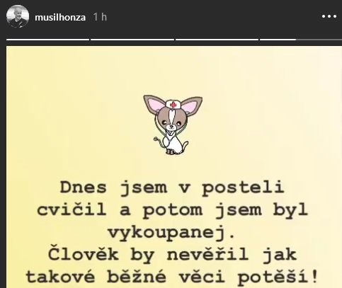 Vzkaz Musila z nemocnice