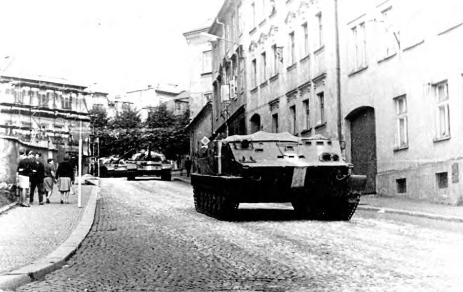 Invaze sovětských vojsk v Liberci, kam přijela i východoněmecká vojska.