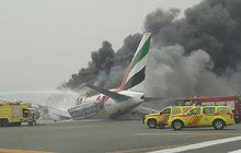 Drama letadla s 300 pasažéry v Dubaji: Shořelo na uhel!