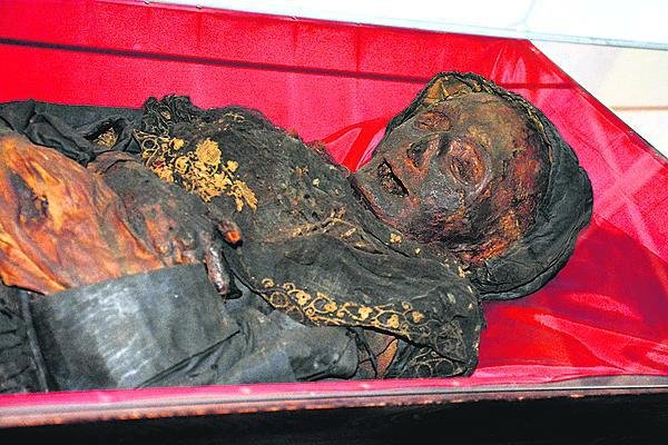 Nejzajímavějším nálezem z hlediska viditelných chorob je mumie Jodoka Fabritia z Paterbornu (1653, †50). Zaujme velikostí břicha, které není splasklé. CT vyšetření prokázalo, že dutina břišní je prázdná, lze se tedy domnívat, že byla vyplněna plynem, nejspíše při zauzlení střev. Tomu by odpovídal i další nález, nejspíše rakovinný nádor v oblasti konečníku.
