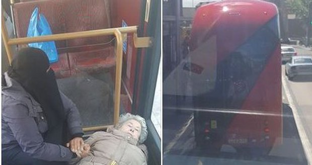 Důchodkyně si v autobusu skřípla hlavu. Muslimka krásným gestem dojala svět