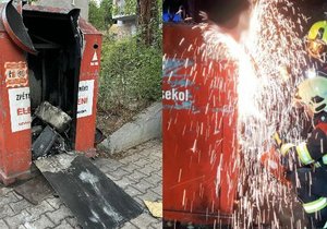 V kontejneru na elektroodpad uhořel v Plzni muž. 