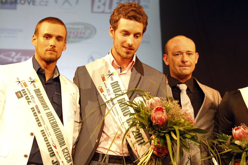 Theodor Jareš a vítěz Martin Gardavský ve společnosti organizátora soutěže Davida Novotného.