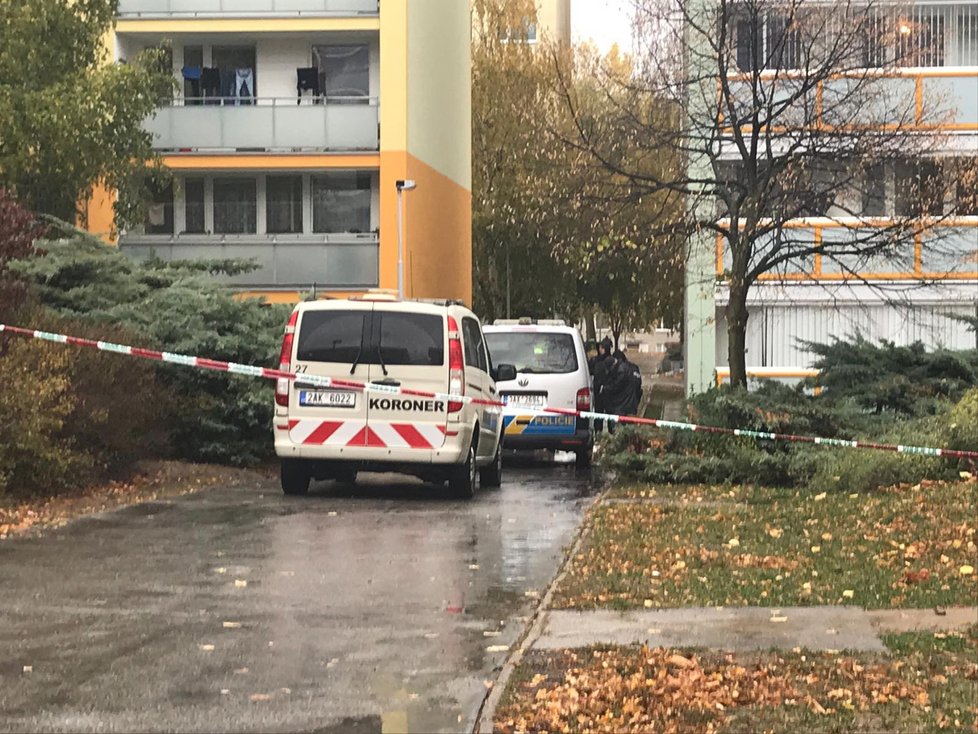 V Prusíkově ulici zasahovali policisté i záchranáři, muž tam spadl ze střechy.