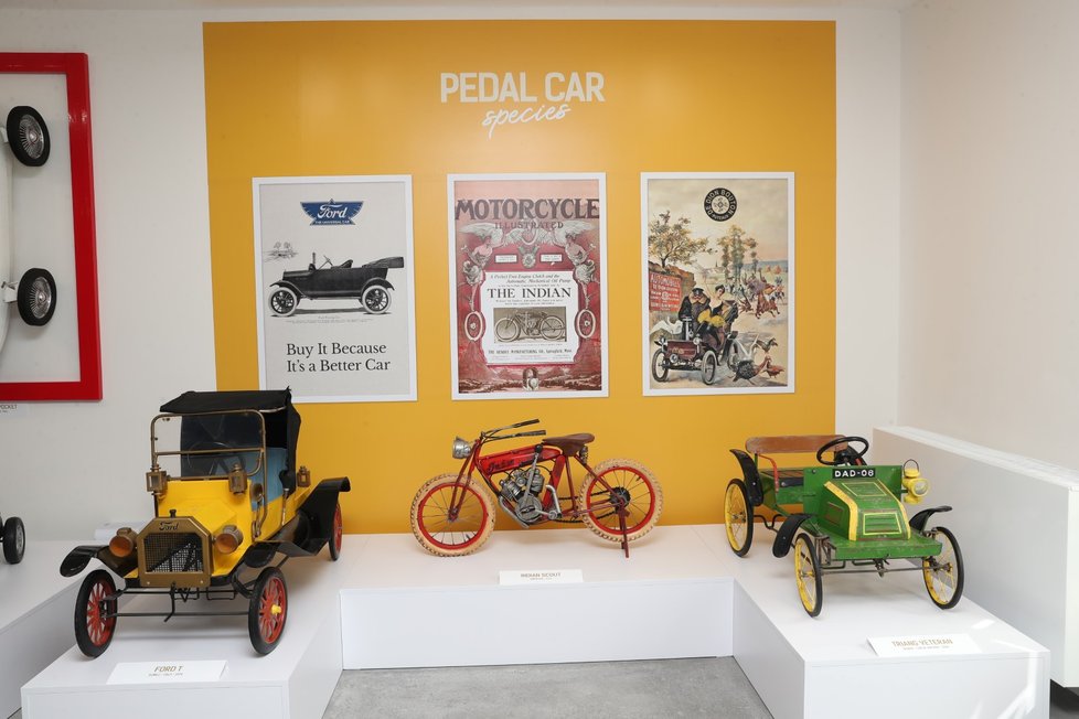 Muzeum šlapacích autíček Pedal Planet na Malé Straně. (1. června 2021)