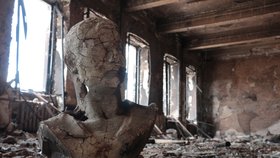 Válka na Ukrajině: Pozůstatky muzea v Mariupolu (28.4.2022)