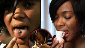 Nejšílenější úchylky: Dívka je závislá na pojídání keramiky, zajídá jí popelem z cigaret