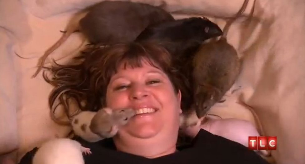 Chantal své krysy miluje víc než lidi a nedokáže si život bez nich vůbec představit.